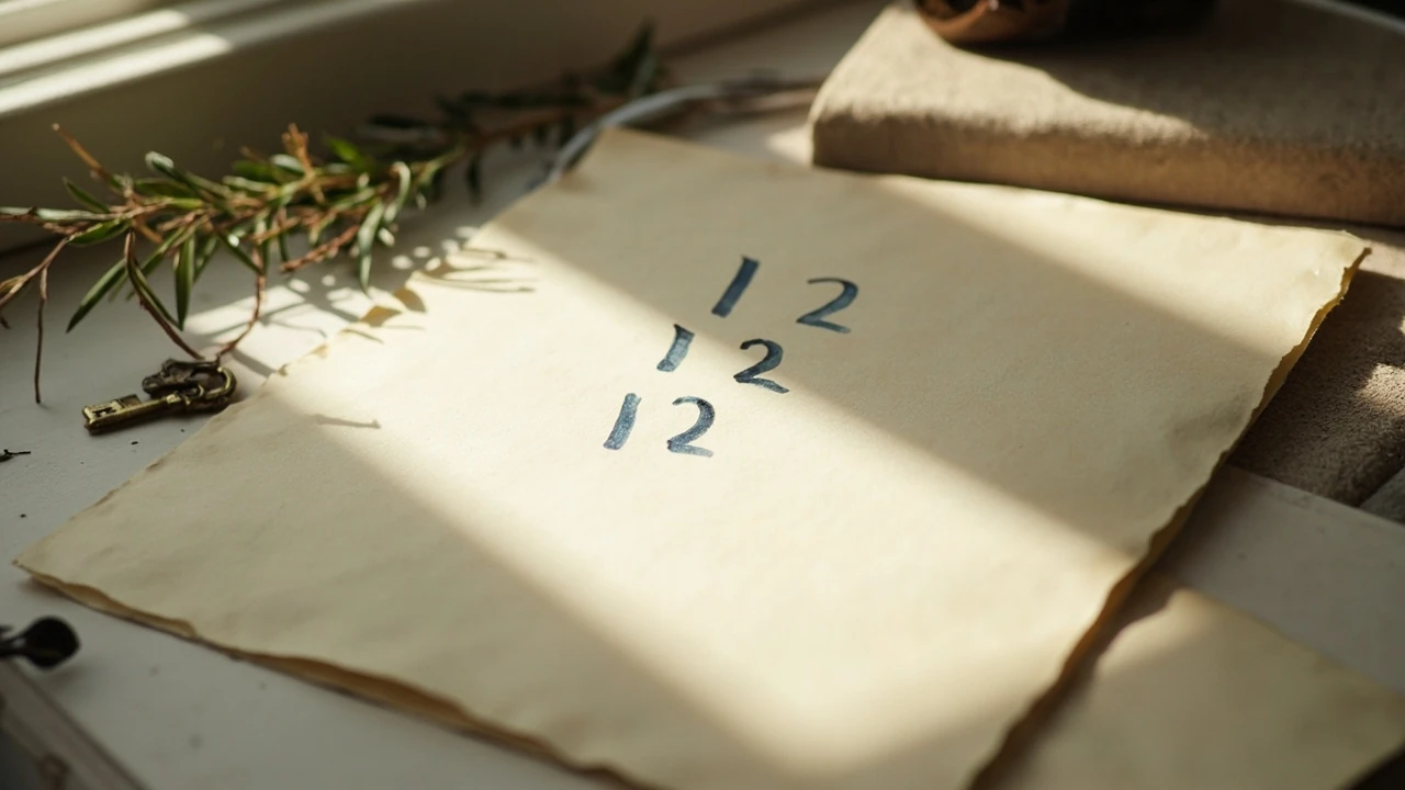 Sequenza 12 12 in evidenza su un foglio, simbolo del significato numerologico